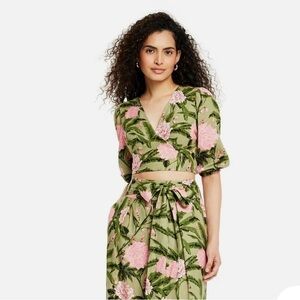 Agua Bendita x Target Peony Print Wrap Tie Top